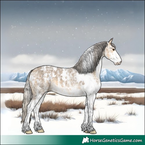 Horse Color:White Spotted Silver Buckskin Ice Dun 