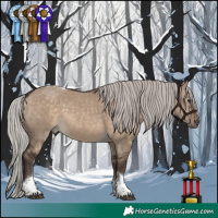 Horse Color:Silver Brown Dun Tobiano 