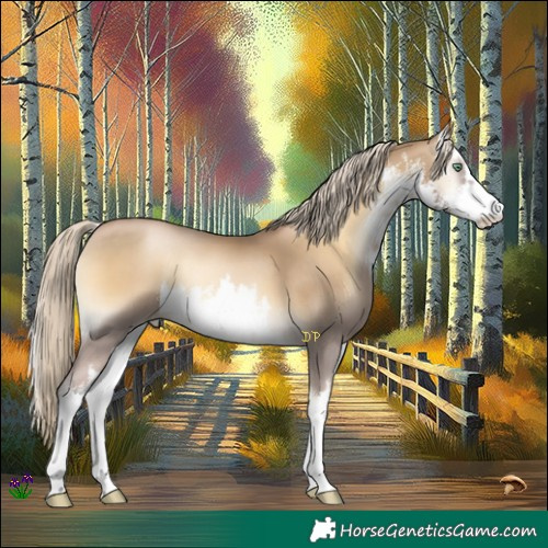 Horse Color:White Spotted Chocolate Palomino Pearl Onyx Mushroom
