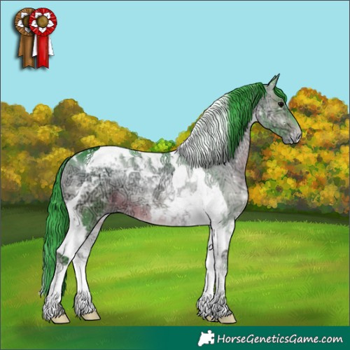 Horse Color:Watercolor Brown Ice Onyx Tobiano 
