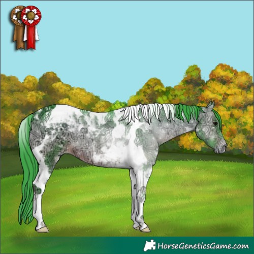 Horse Color:Watercolor Brown Ice Onyx Tobiano 
