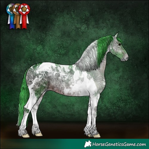 Horse Color:Watercolor Brown Ice Onyx Tobiano 