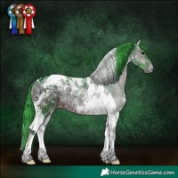 Horse Color:Watercolor Brown Ice Onyx Tobiano 