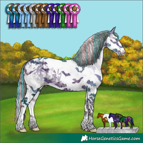 Horse Color:Painted Watercolor Chocolate Bay Ice Onyx Sabino Splash Tobiano 