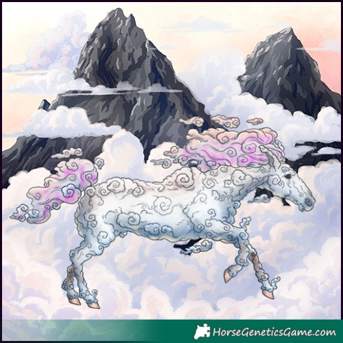 Horse Color:Gray Painted Chestnut Frame 