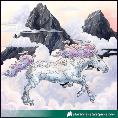 Horse Color:Gray Painted Chestnut Frame 