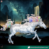Horse Color:Gray Painted White Spotted Chestnut