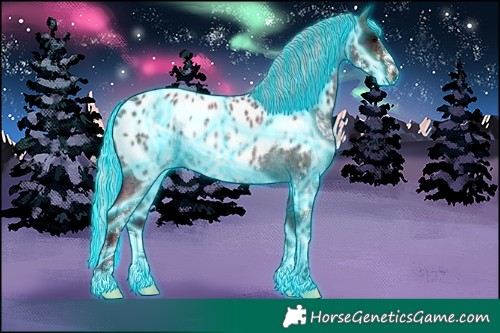 Horse Color:Painted Thunderstruck Midnight Silver Blue Roan Sabino Appaloosa Rabicano 
