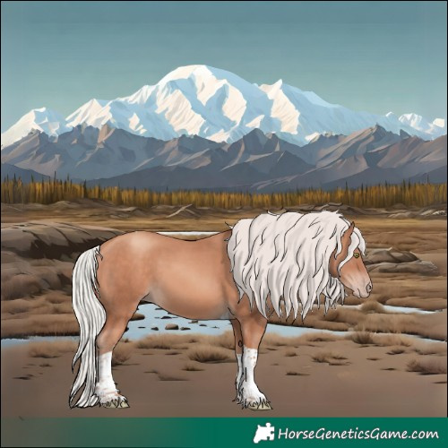 Horse Color:Silver Sable Champagne Tobiano