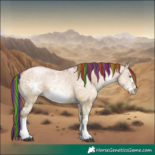 Horse Color:Painted White Spotted Liver Red Dun Ice Pearl Frame Rabicano 