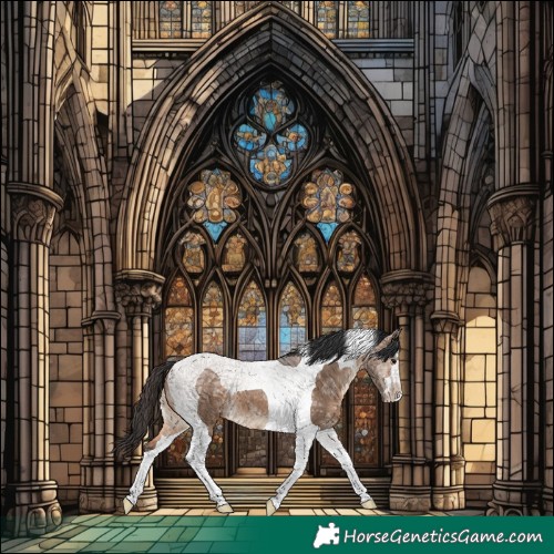 Horse Color:Brown Ice Dun Tobiano 