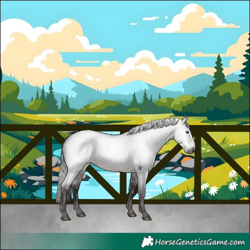 Horse Color:Gray Brown Roan Rabicano 