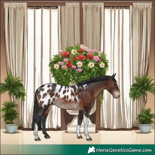 Horse Color:Brown Tobiano Appaloosa 