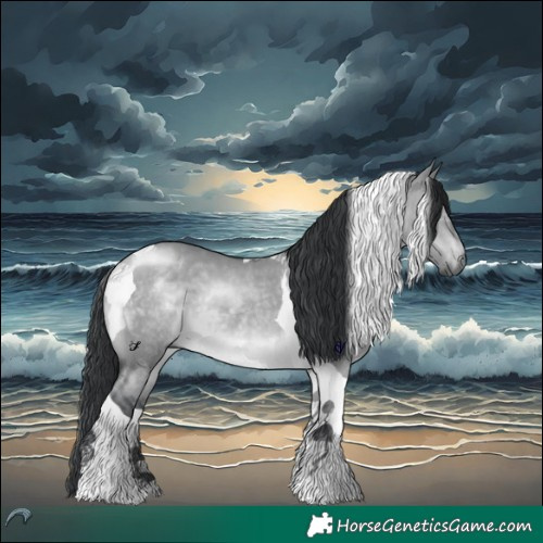 Horse Color:Brown Chinchilla Dun Tobiano