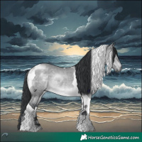 Horse Color:Brown Chinchilla Dun Tobiano