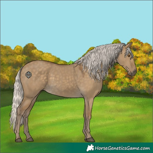 Horse Color:Silver Smoky Grullo Rabicano 