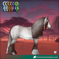 Horse Color:Gray Platinum Chocolate Brown Roan Dun 