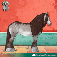 Horse Color:Gray Platinum Chocolate Brown Dun 