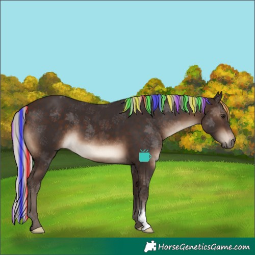 Horse Color:Painted Silver Brown 