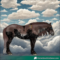 Horse Color:Void Platinum Chocolate Brown Sabino Splash Tobiano 