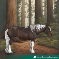 Horse Color:Silver Brown Tobiano