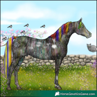 Horse Color:Painted Liver Chestnut Ice Pearl 