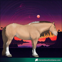 Horse Color:Amber Champagne Tobiano 