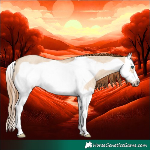 Horse Color:Red Dun Roan Splash Frame Rabicano 