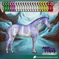 Horse Color:Watercolor Liver Chestnut Ice Sabino Tobiano Rabicano