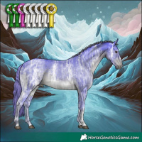 Horse Color:Watercolor Liver Chestnut Ice Sabino Tobiano Rabicano 