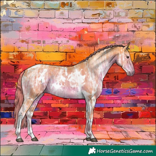 Horse Color:Watercolor White Spotted Liver Chestnut Ice Tobiano Rabicano 