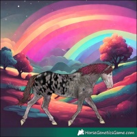 Horse Color:Void Classic Champagne Ice Roan Appaloosa Rabicano 