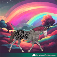 Horse Color:Void Classic Champagne Ice Roan Appaloosa Rabicano 