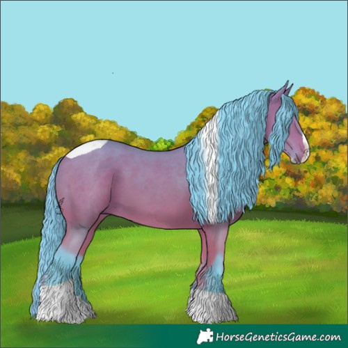 Horse Color:Watercolor Bay Splash Tobiano 