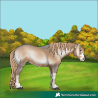 Horse Color:Watercolor White Spotted Liver Red Onyx Splash