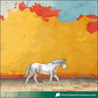Horse Color:Silver Buckskin Pearl Tobiano Frame 
