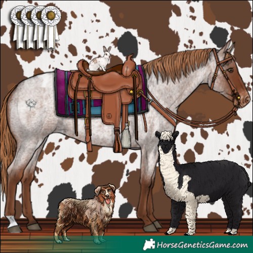 Horse Color:Liver Red Roan Varnish 
