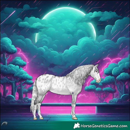 Horse Color:Silver Brown Chinchilla Dun Splash Appaloosa 