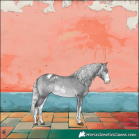 Horse Color:White Spotted Silver Bay Chinchilla Varnish 