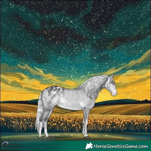 Horse Color:White Spotted Silver Bay Chinchilla Tobiano Appaloosa 