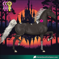 Horse Color:Liver Chestnut Mushroom Tobiano 