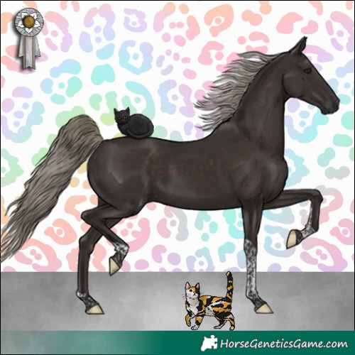 Horse Color:Liver Chestnut Mushroom Tobiano 