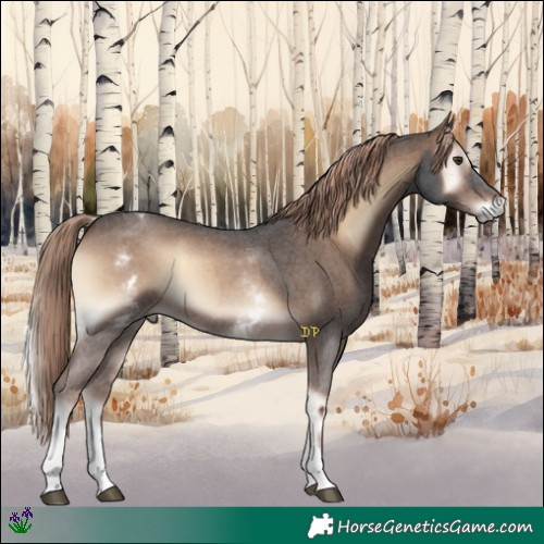 Horse Color:White Spotted Liver Red Onyx Sabino 