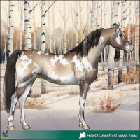 Horse Color:White Spotted Liver Red Dun Onyx
