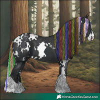 Horse Color:Painted White Spotted Black Varnish 