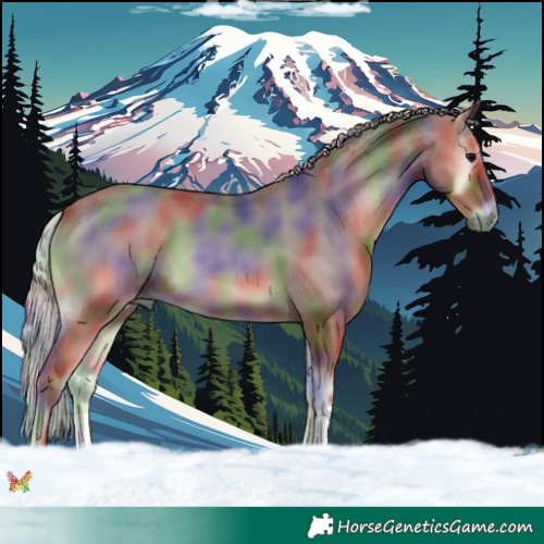 Horse Color:Nacre Silver Blue Onyx 