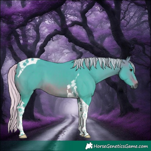 Horse Color:Watercolor Silver Brown Tobiano 
