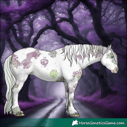 Horse Color:Watercolor Silver Black Splash Tobiano 