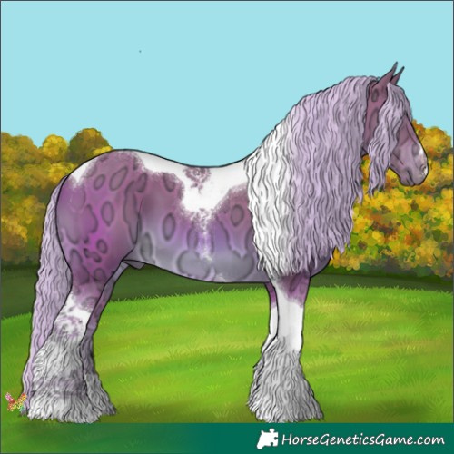 Horse Color:Watercolor Chocolate Palomino Ice Tobiano 