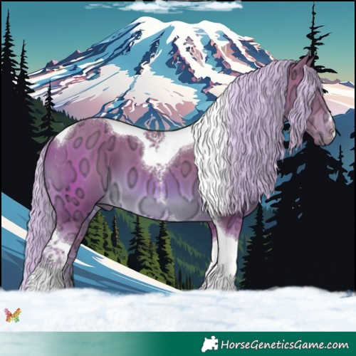 Horse Color:Watercolor Chocolate Palomino Ice Tobiano 